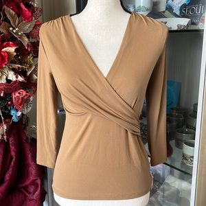 NWT-Deep Golden/Camel Color Long Sleeve Blouse NWT